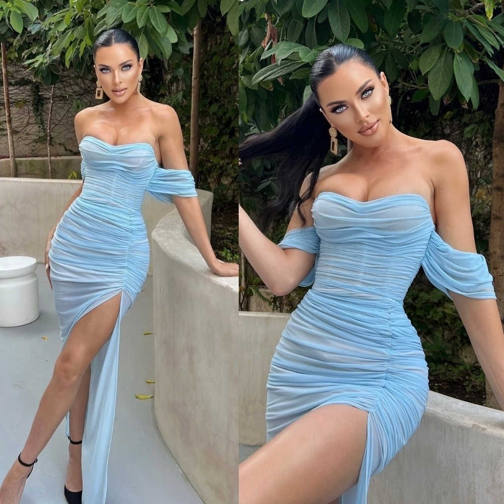 Nookie Dita Mesh Gown Blue